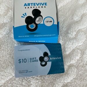 Artevive Noise Reduction Earplugs Black & White